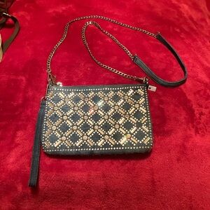 Studded Crossbody Wristlet - Black